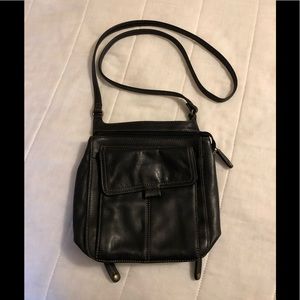 Leather cross body purse